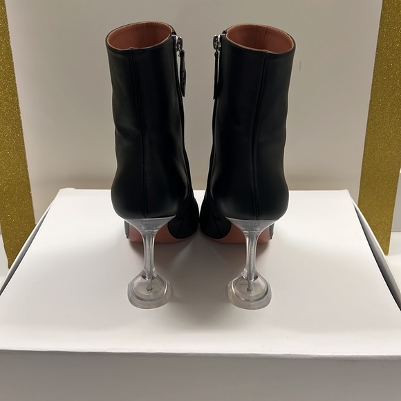 COPY - Amina Muaddi Black Giorgia Leather Ankle Boot - Picture 3 of 8
